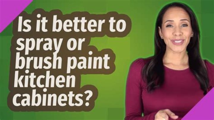 Is it better to spray or brush paint kitchen cabinets?