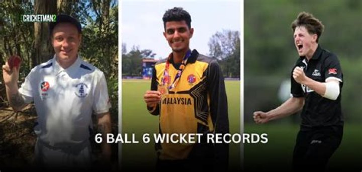 Who took 6 wickets in an over in international cricket?